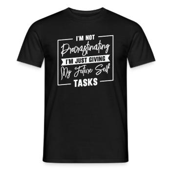 Aufschiebende Aufgaben Prokrastinierer Arbeit - Männer T-Shirt - Schwarz - Vorne - AI Model Male 178 light (178cm)