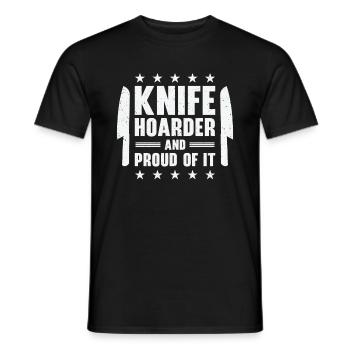 Messersammler Messer Sammeln - Männer T-Shirt - Schwarz - Vorne - AI Model Male 178 light (178cm)
