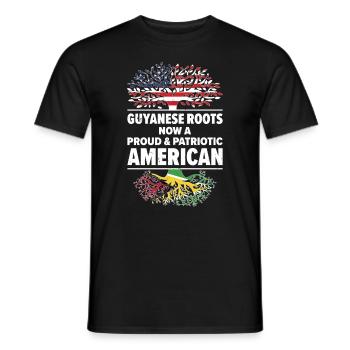 Geboren in Guyana Guyana Amerikanisch USA - Männer T-Shirt - Schwarz - Vorne - AI Model Male 178 light (178cm)
