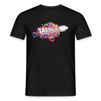 Tackle Stress Away Sports Stress Awareness - Men's T-Shirt - black - Front - AI Model Male 178 light (178cm)
