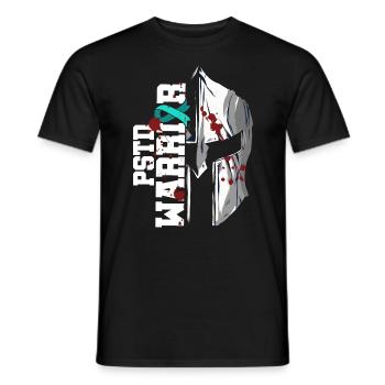 Casque du Mois national de sensibilisation au stress Pstd Warrior - T-shirt homme - noir - Devant - AI Model Male 178 light (178cm)