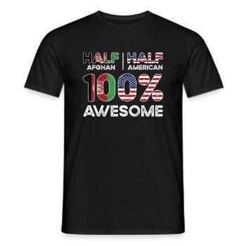 Halb Afghane Afghanistan Amerikaner USA - Männer T-Shirt - Schwarz - Vorne - AI Model Male 178 light (178cm)