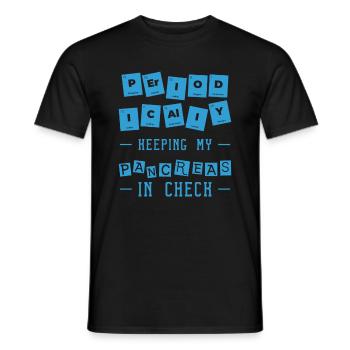 Pancréas diabétique - T-shirt homme - noir - Devant - AI Model Male 178 light (178cm)