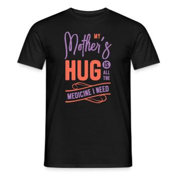 Beste Medizin Mutter Umarmung Oma Eltern Familie - Männer T-Shirt - Schwarz - Vorne - AI Model Male 178 light (178cm)