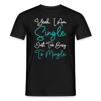 Relation de rencontre indépendante célibataire travailleuse - T-shirt homme - noir - Devant - AI Model Male 178 light (178cm)