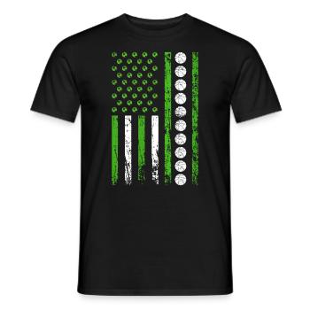 American Sports Flag Nature Athletics - Men's T-Shirt - black - Front - AI Model Male 178 light (178cm)