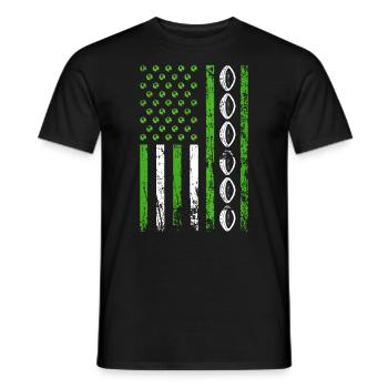 Amerikanische Sportarten Flagge Athletic Football - Männer T-Shirt - Schwarz - Vorne - AI Model Male 178 light (178cm)