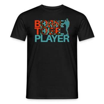 Born To Be Baseballspieler, lustiger - Männer T-Shirt - Schwarz - Vorne - AI Model Male 178 light (178cm)