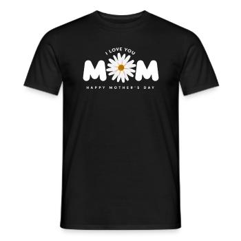 I Love You Mom Happy Mother's Day - Men's T-Shirt - black - Front - AI Model Male 178 light (178cm)