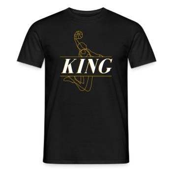 Funny basketball player King Slam - Men's T-Shirt - black - Front - AI Model Male 178 light (178cm)
