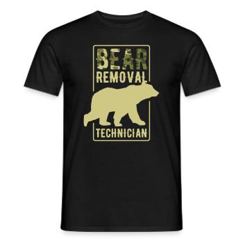 Bärenbeseitigung Techniker Bärenjagd Wildtierjagd - Männer T-Shirt - Schwarz - Vorne - AI Model Male 178 light (178cm)
