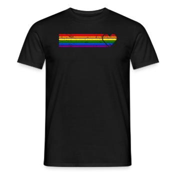 Gay Pride LGBT Pride Drapeau arc-en-ciel - T-shirt homme - noir - Devant - AI Model Male 178 light (178cm)