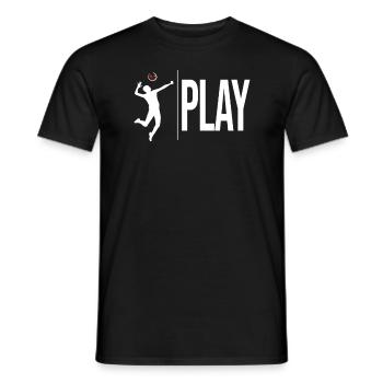Drôle de jouer au volleyball - - T-shirt homme - noir - Devant - AI Model Male 178 light (178cm)