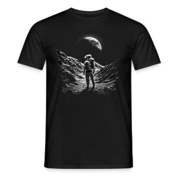 Drawing Astronaut Space Gift Motif - Men's T-Shirt - black - Front - AI Model Male 178 light (178cm)