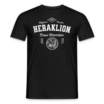Heraklion crew member - T-shirt homme - noir - Devant - AI Model Male 178 light (178cm)