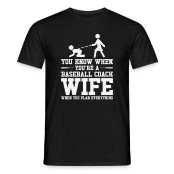Baseball-Trainerin Ehefrau Berufstätige Mutter - Männer T-Shirt - Schwarz - Vorne - AI Model Male 178 light (178cm)