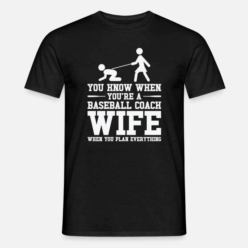 Baseball-Trainerin Ehefrau Berufstätige Mutter - Männer T-Shirt - Schwarz