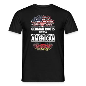 Born German Germany American USA Citizenship - Men's T-Shirt - black - Front - AI Model Male 178 light (178cm)