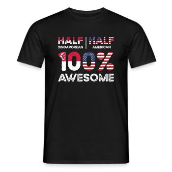Geboren in Singapur Singapur Amerikaner USA - Männer T-Shirt - Schwarz - Vorne - AI Model Male 178 light (178cm)
