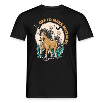 Skelett Reitpferd Fehler Reiten - Männer T-Shirt - Schwarz - Vorne - AI Model Male 178 light (178cm)