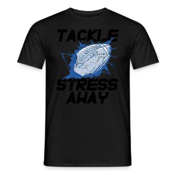 Stress Management Sport Stress Awareness Football - Men's T-Shirt - black - Front - AI Model Male 178 light (178cm)