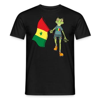 Grenouille éventail du Sénégal - T-shirt homme - noir - Devant - AI Model Male 178 light (178cm)