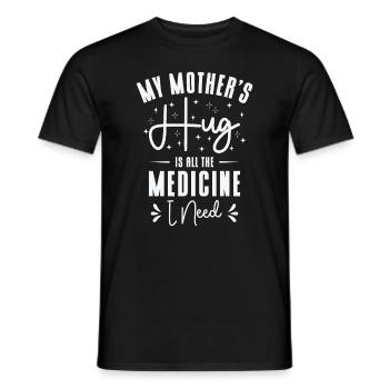 Beste Medizin Mutter Umarmung Oma Eltern Familie - Männer T-Shirt - Schwarz - Vorne - AI Model Male 178 light (178cm)
