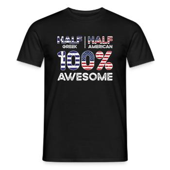 Né en Grèce Grèce Américain - T-shirt homme - noir - Devant - AI Model Male 178 light (178cm)