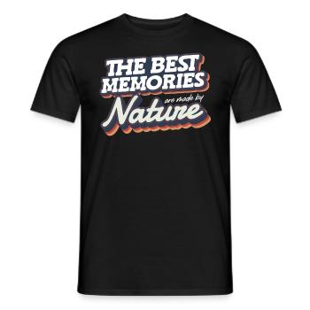 La nature fait les meilleurs souvenirs de - T-shirt homme - noir - Devant - AI Model Male 178 light (178cm)