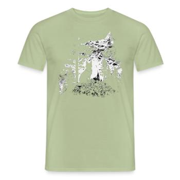Katzen Tier Tierliebhaber Kunst Katze - Männer T-Shirt - Sage - Vorne - AI Model Male 178 light (178cm)