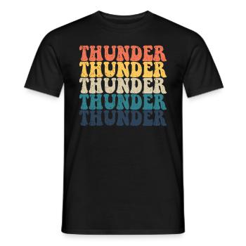 Thunder High School Thunder Sport Retro Donner - Männer T-Shirt - Schwarz - Vorne - AI Model Male 178 light (178cm)
