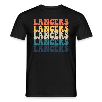 Lancers High School Lancers Sportteam LancersVinta - Männer T-Shirt - Schwarz - Vorne - AI Model Male 178 light (178cm)