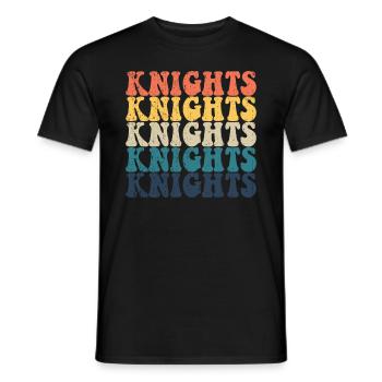 Knights High School Knights Sports Team Knights - Männer T-Shirt - Schwarz - Vorne - AI Model Male 178 light (178cm)