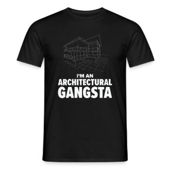 Architectural Profession Gangsta Historical - Men's T-Shirt - black - Front - AI Model Male 178 light (178cm)