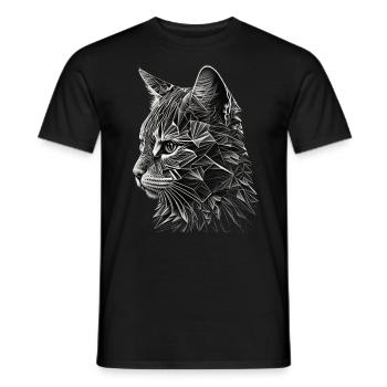 Chat Cadeau Femme Chat Motif Chats Animaux - T-shirt homme - noir - Devant - AI Model Male 178 light (178cm)