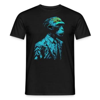 Idée cadeau de singe Zoo de singes - T-shirt homme - noir - Devant - AI Model Male 178 light (178cm)