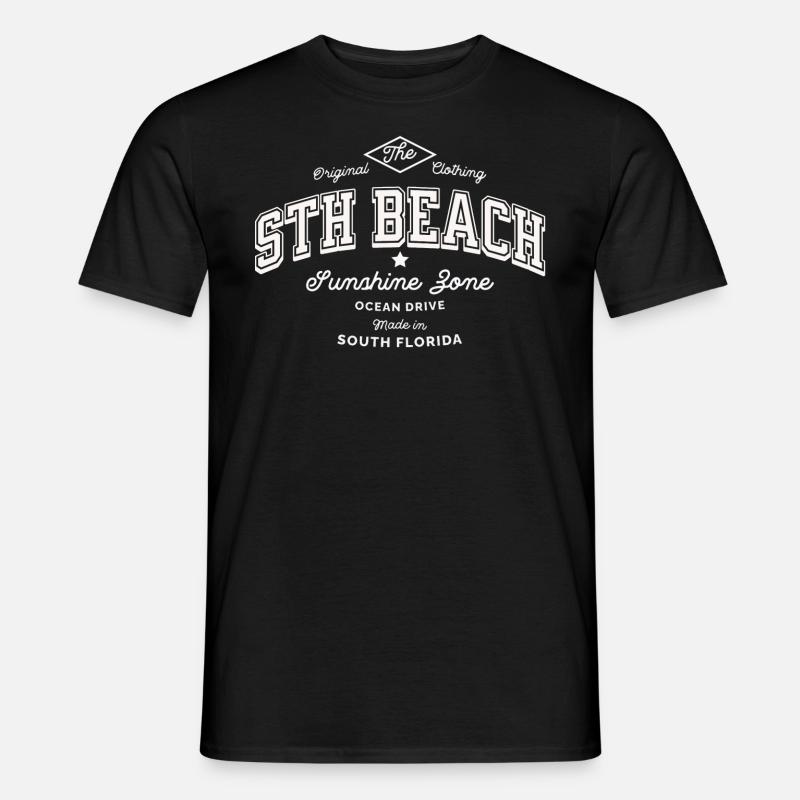 South Beach Sonnenscheinzone - Männer T-Shirt - Schwarz