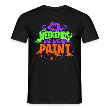Am Sonntag Tragen Wir Farbe Weekend Team Sports - Männer T-Shirt - Schwarz - Vorne - AI Model Male 178 light (178cm)