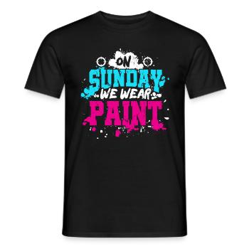 Am Sonntag Tragen Wir Farbe Weekend Team Sports - Männer T-Shirt - Schwarz - Vorne - AI Model Male 178 light (178cm)