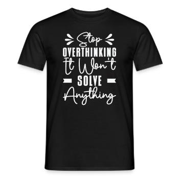 Trop penser à l’art au trait Surpenseur Peur Dessin - T-shirt homme - noir - Devant - AI Model Male 178 light (178cm)