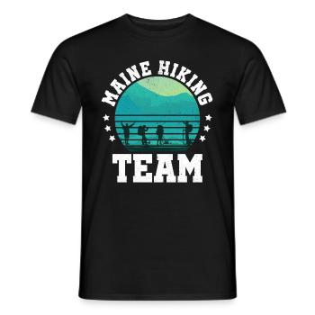 Maine Hiking Team Mountain Camper Trekking Randonneurs - T-shirt homme - noir - Devant - AI Model Male 178 light (178cm)