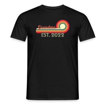 Grand-mère est 2022 Retro Oma to be - T-shirt homme - noir - Devant - AI Model Male 178 light (178cm)