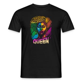 Juneteenth BLM Schwarz Stolz Frau Stark Schwarze - Männer T-Shirt - Schwarz - Vorne - AI Model Male 178 light (178cm)