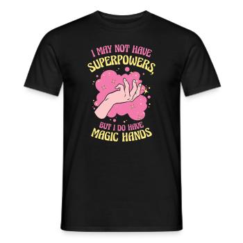 Massothérapeute, thérapeute, massothérapeute agréé - T-shirt homme - noir - Devant - AI Model Male 178 light (178cm)