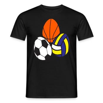 Sport Fußball Leichtathletik Basketball - Männer T-Shirt - Schwarz - Vorne - AI Model Male 178 light (178cm)