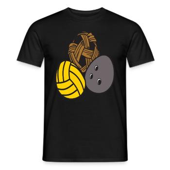 Sport Wasserball Athletic Bowling Ball Ostereier - Männer T-Shirt - Schwarz - Vorne - AI Model Male 178 light (178cm)