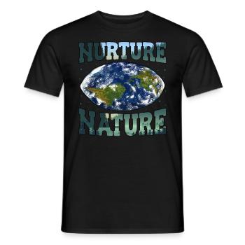 Nurture Nature Promoting Environmental Awareness - Men's T-Shirt - black - Front - AI Model Male 178 light (178cm)