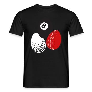 Queue Sport Billard Cricket Golf Ostereier Bälle - Männer T-Shirt - Schwarz - Vorne - AI Model Male 178 light (178cm)