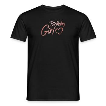 18. Geburtstag Mädchen Rosé Herz - Männer T-Shirt - Schwarz - Vorne - AI Model Male 178 light (178cm)