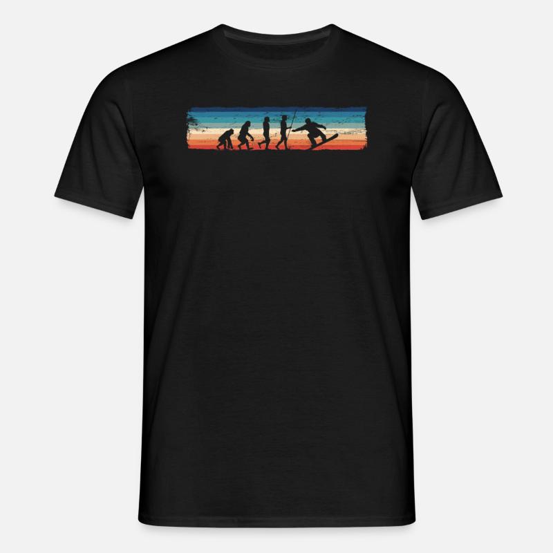 Retro Snowboard Evolution - Fun - Men's T-Shirt - black